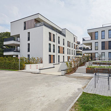 6 Stadthäuser in den Steimker Gärten in Wolfsburg. Fertigstellung 2020